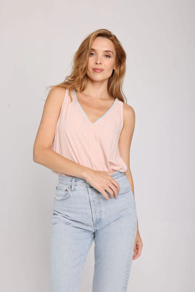 Lele de Baltzac Upcycled Jana Tank (Pink) - Victoire BoutiqueLele de BaltzacShirts & Tops Ottawa Boutique Shopping Clothing