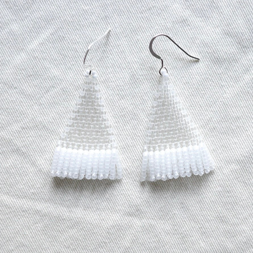 Leona Double Fringe Earrings (Frosty/Clear) - Victoire BoutiqueLeonaEarrings Ottawa Boutique Shopping Clothing