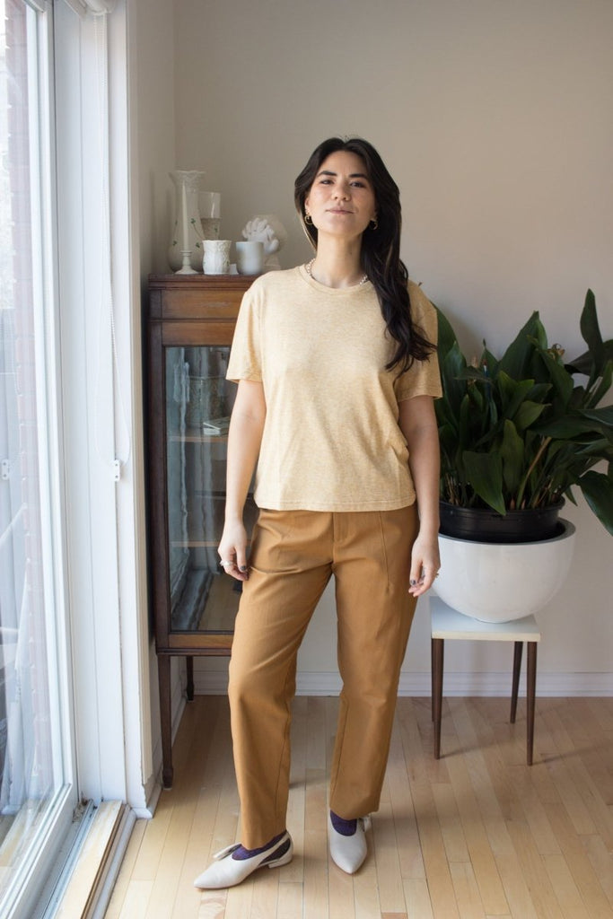 Lepidoptere Agathe T-Shirt (Camel Knit) - Victoire BoutiqueLepidoptereTops Ottawa Boutique Shopping Clothing
