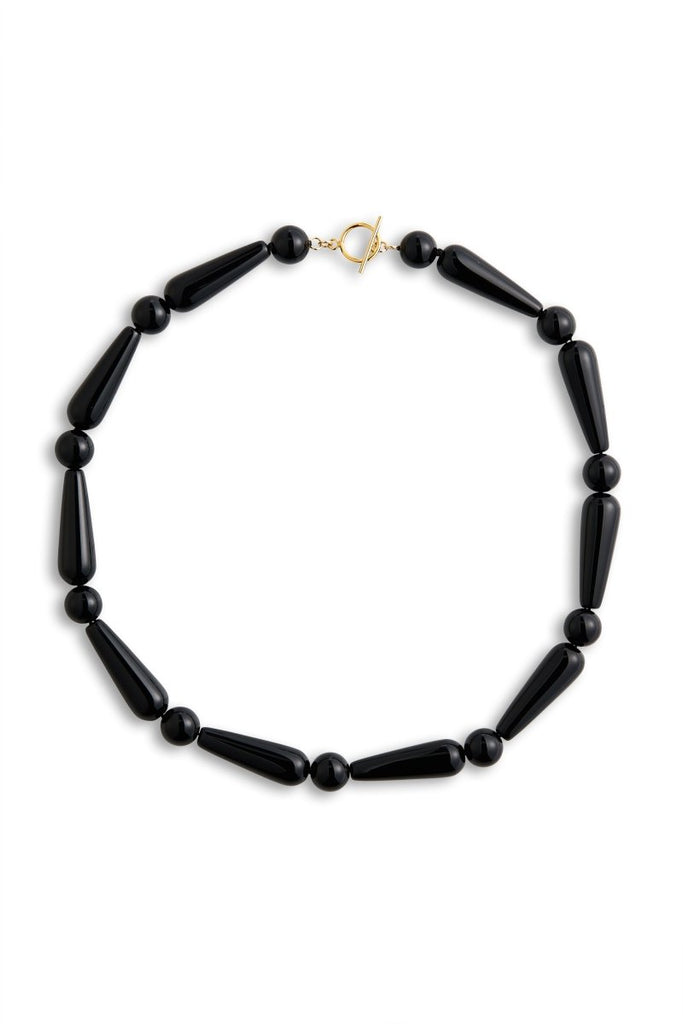 Lisbeth Arwen Necklace (Black Agate) - Victoire BoutiqueLisbeth JewelryNecklaces Ottawa Boutique Shopping Clothing