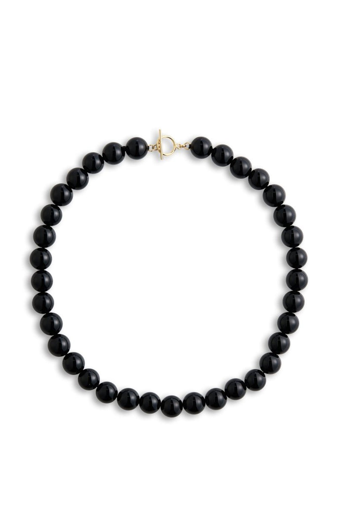 Lisbeth Grand Boule Necklace (Black Tourmaline) - Victoire BoutiqueLisbeth JewelryNecklaces Ottawa Boutique Shopping Clothing