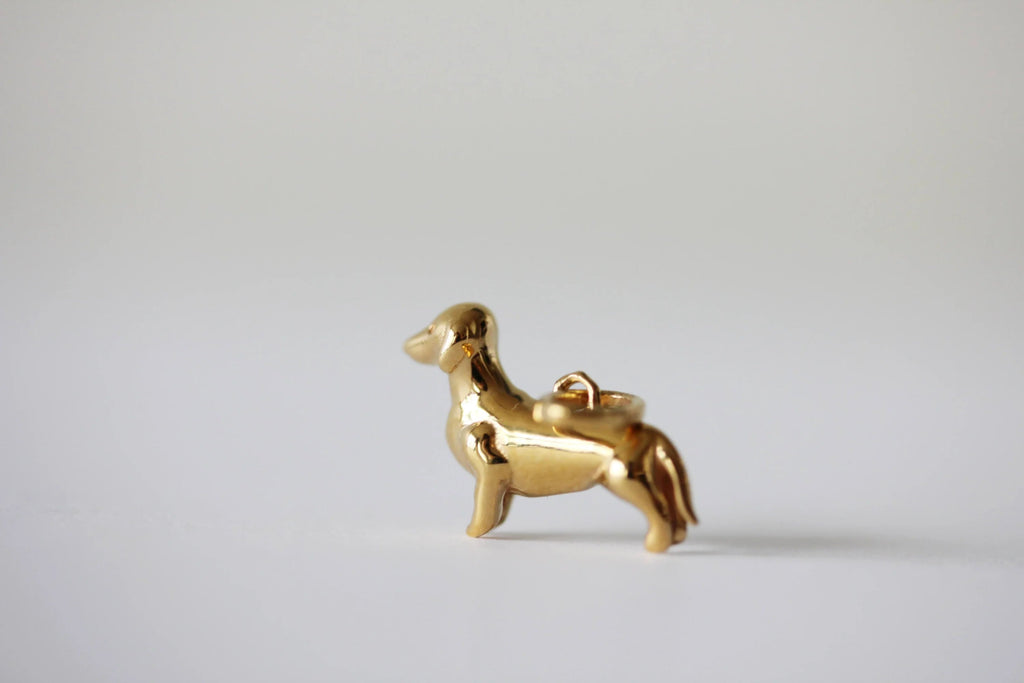 Little Gold Dachshund Charm - Victoire BoutiqueLittle GoldCharms Ottawa Boutique Shopping Clothing