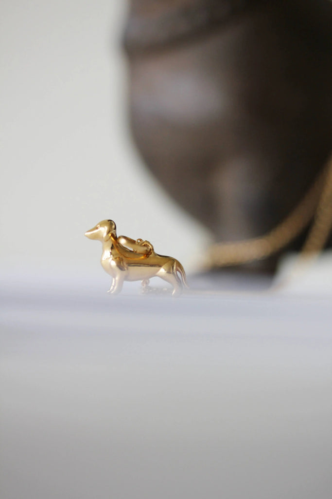 Little Gold Dachshund Charm - Victoire BoutiqueLittle GoldCharms Ottawa Boutique Shopping Clothing