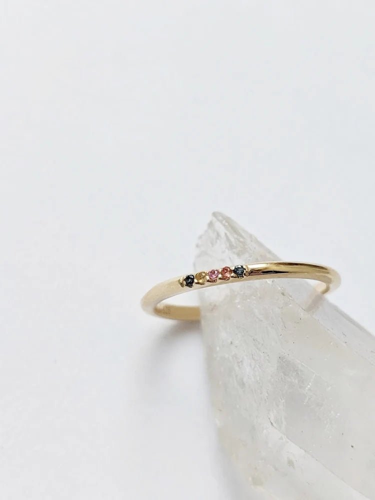 Little Gold Rainbow Ring - Victoire BoutiqueLittle GoldRings Ottawa Boutique Shopping Clothing