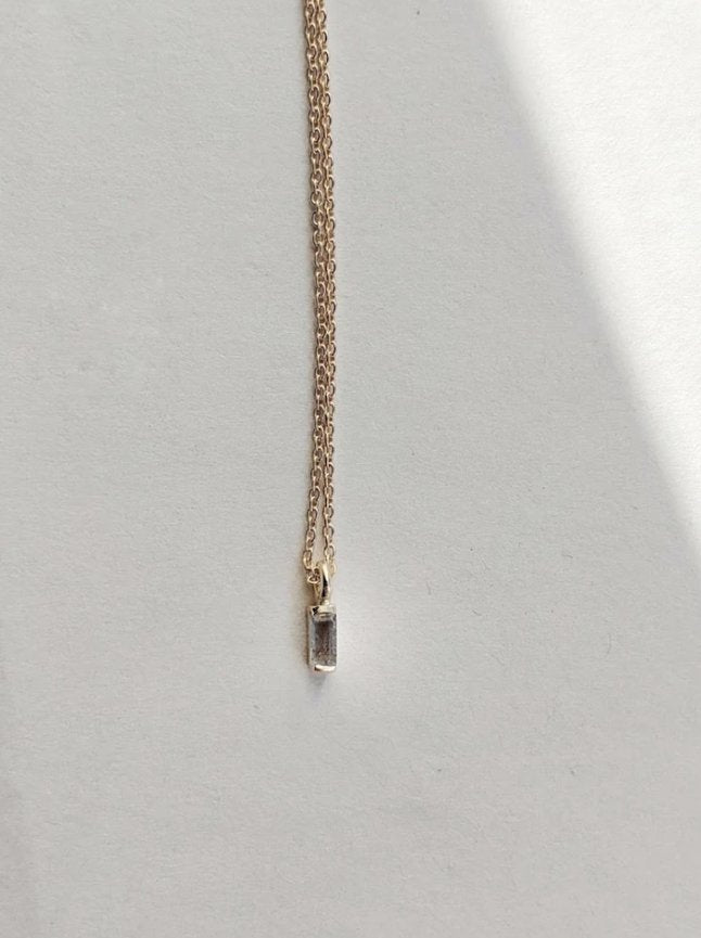 Little Gold Vesper Necklace (Labradorite) - Victoire BoutiqueLittle GoldNecklaces Ottawa Boutique Shopping Clothing