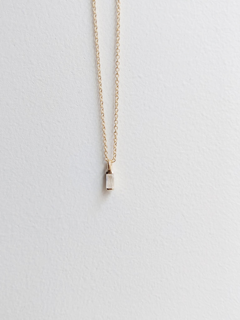 Little Gold Vesper Necklace (Moonstone) - Victoire BoutiqueLittle GoldNecklaces Ottawa Boutique Shopping Clothing