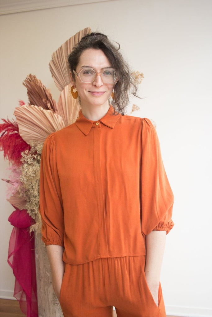 Marigold Baptiste Shirt (Cognac) - Victoire BoutiqueMarigoldTops Ottawa Boutique Shopping Clothing