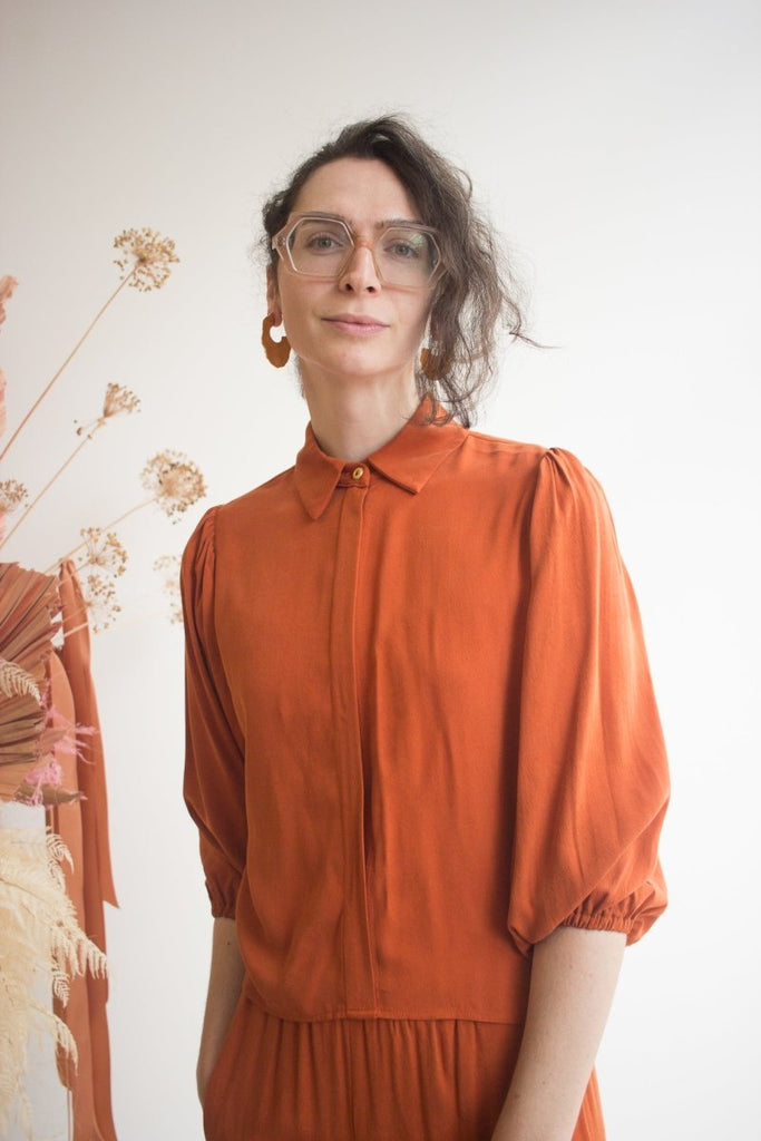 Marigold Baptiste Shirt (Cognac) - Victoire BoutiqueMarigoldTops Ottawa Boutique Shopping Clothing