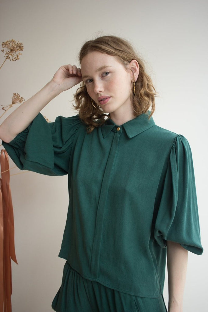 Marigold Baptiste Shirt (Green) - Victoire BoutiqueMarigoldTops Ottawa Boutique Shopping Clothing