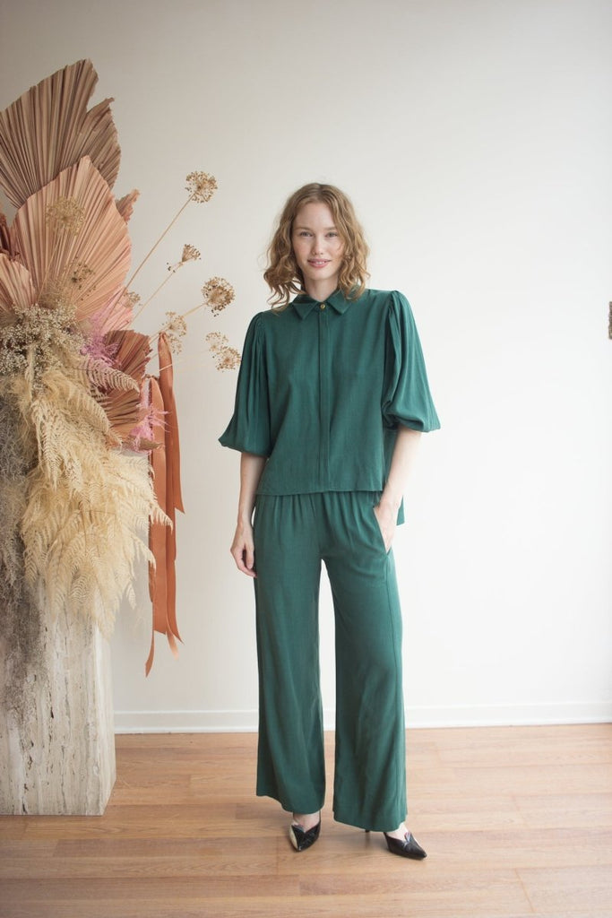 Marigold Baptiste Shirt (Green) - Victoire BoutiqueMarigoldTops Ottawa Boutique Shopping Clothing