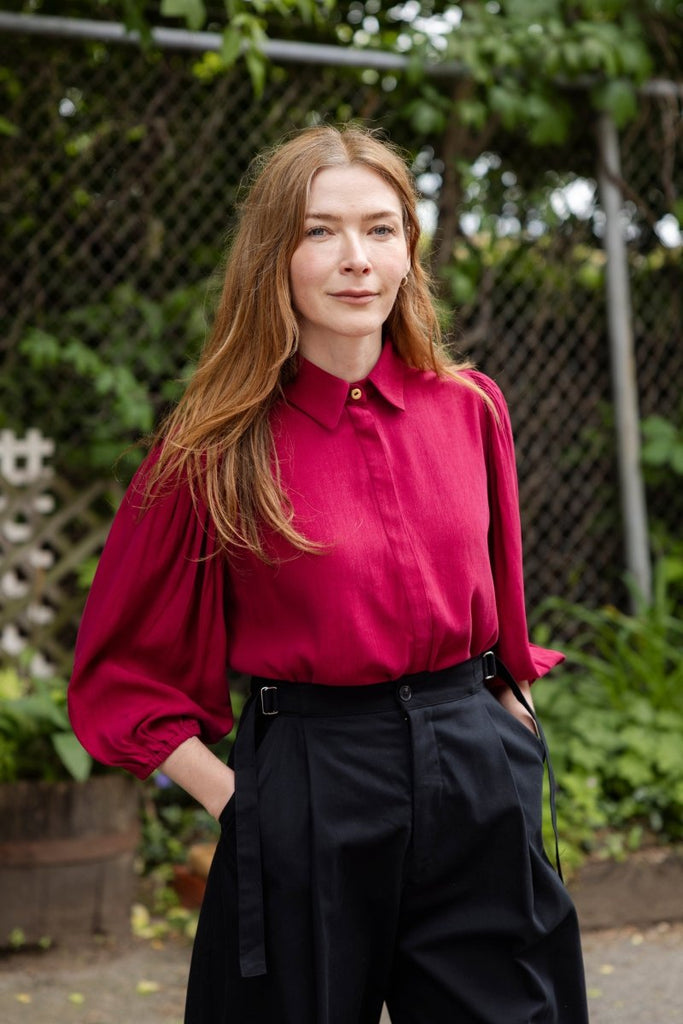 Marigold Baptiste Shirt (Magenta) - Victoire BoutiqueMarigoldTops Ottawa Boutique Shopping Clothing