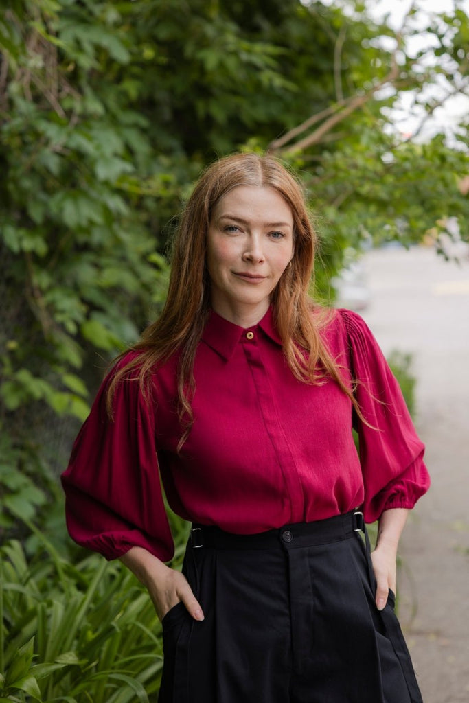 Marigold Baptiste Shirt (Magenta) - Victoire BoutiqueMarigoldTops Ottawa Boutique Shopping Clothing