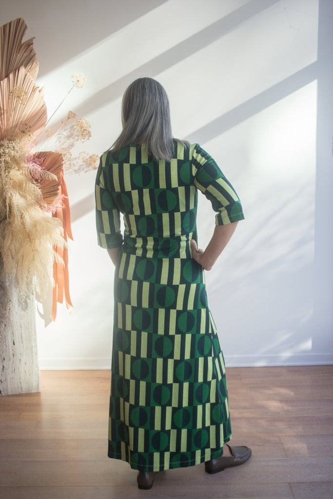Marigold Barbara Dress (Geo Green) - Victoire BoutiqueMarigoldDresses Ottawa Boutique Shopping Clothing