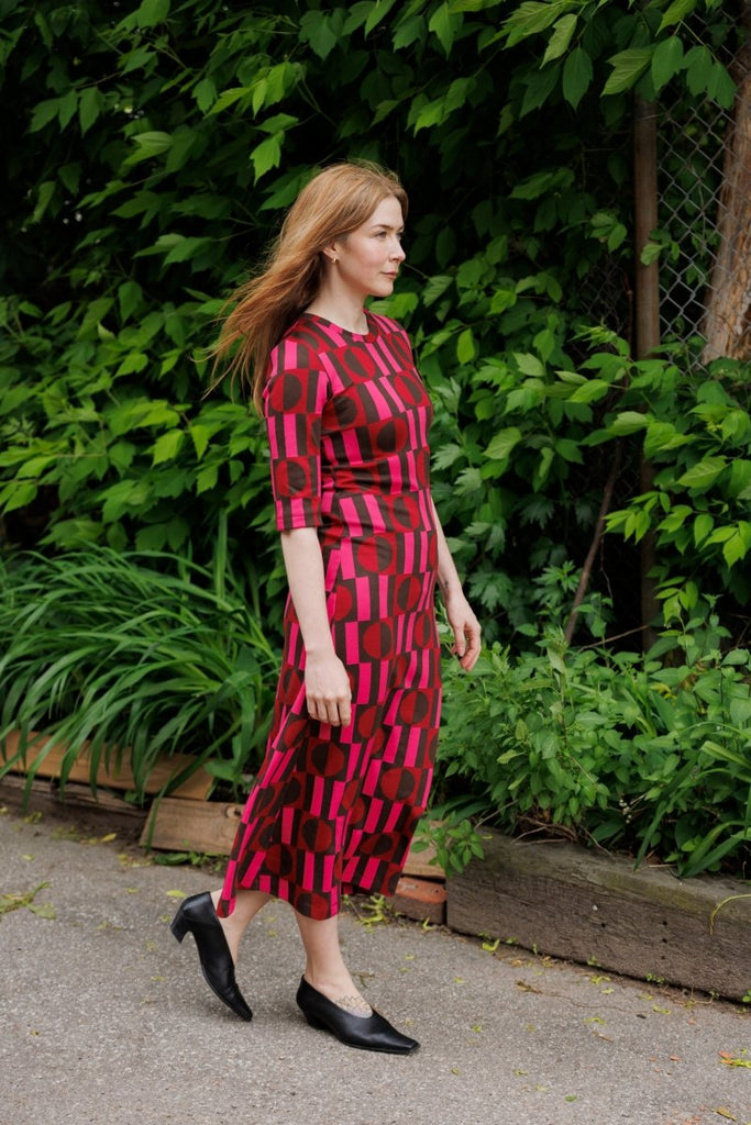Marigold Barbara Dress (Geo Pink) - Victoire BoutiqueMarigoldDresses Ottawa Boutique Shopping Clothing