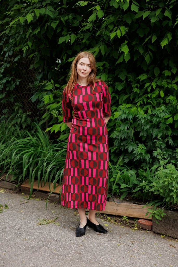 Marigold Barbara Dress (Geo Pink) - Victoire BoutiqueMarigoldDresses Ottawa Boutique Shopping Clothing