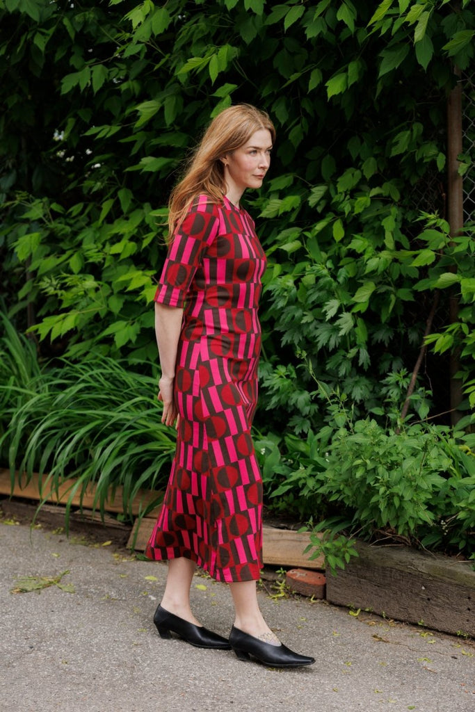 Marigold Barbara Dress (Geo Pink) - Victoire BoutiqueMarigoldDresses Ottawa Boutique Shopping Clothing