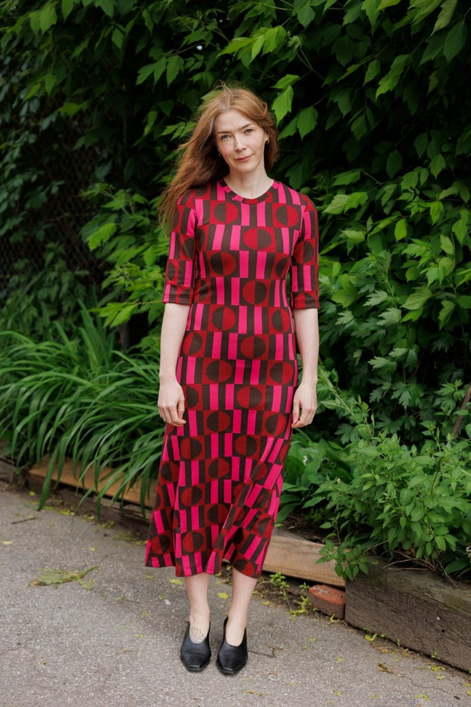 Marigold Barbara Dress (Geo Pink) - Victoire BoutiqueMarigoldDresses Ottawa Boutique Shopping Clothing