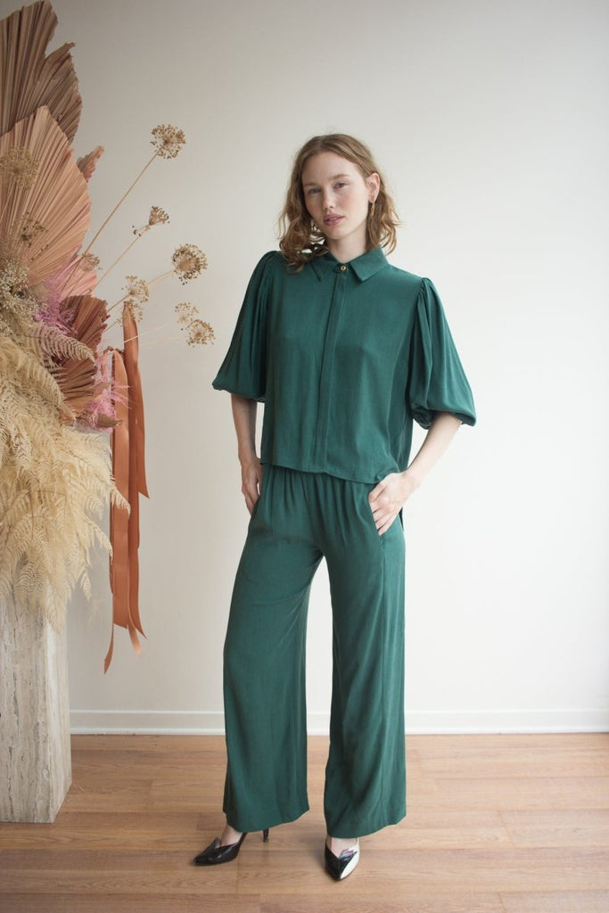 Marigold Benjamin Pants (Green) - Victoire BoutiqueMarigoldBottoms Ottawa Boutique Shopping Clothing