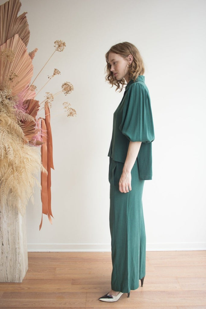 Marigold Benjamin Pants (Green) - Victoire BoutiqueMarigoldBottoms Ottawa Boutique Shopping Clothing