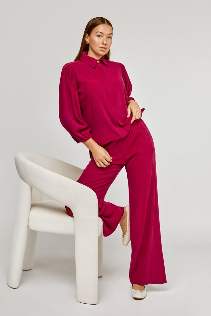 Marigold Benjamin Pants (Magenta) - Victoire BoutiqueMarigoldBottoms Ottawa Boutique Shopping Clothing