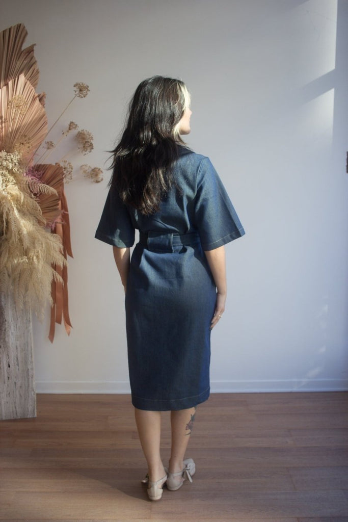 Marigold Blake Dress (Blue/Green Denim) - Victoire BoutiqueMarigoldDresses Ottawa Boutique Shopping Clothing