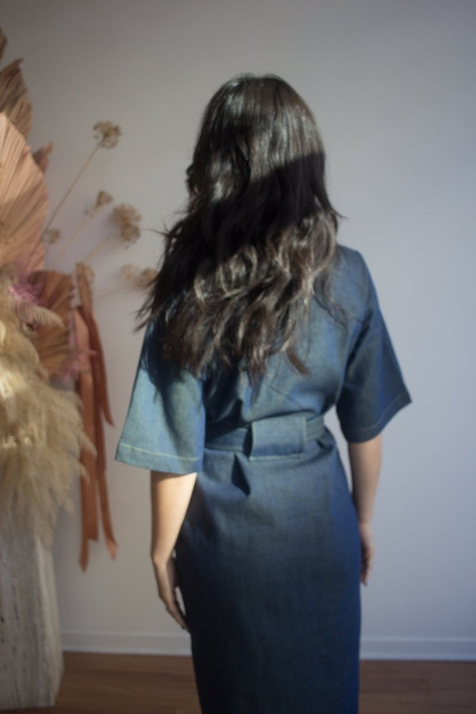 Marigold Blake Dress (Blue/Green Denim) - Victoire BoutiqueMarigoldDresses Ottawa Boutique Shopping Clothing