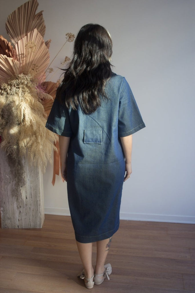 Marigold Blake Dress (Blue/Green Denim) - Victoire BoutiqueMarigoldDresses Ottawa Boutique Shopping Clothing