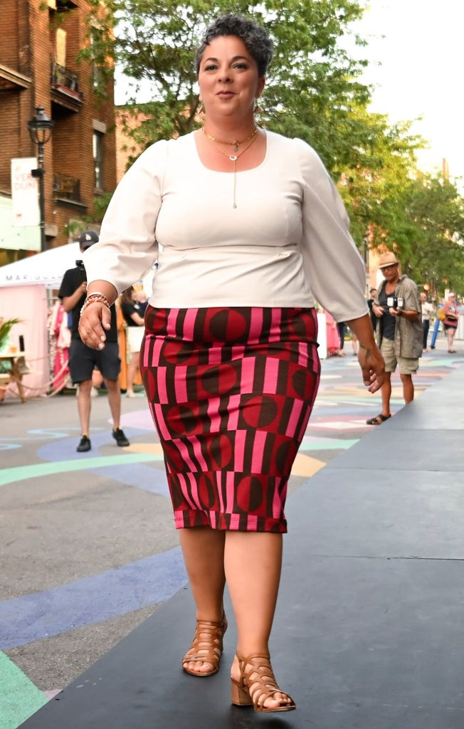 Marigold Garance Skirt (Pink Geo) - Victoire BoutiqueMarigoldBottoms Ottawa Boutique Shopping Clothing