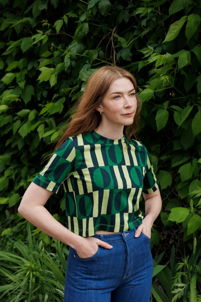 Marigold Joe Top (Geo Green) - Victoire BoutiqueMarigoldTops Ottawa Boutique Shopping Clothing