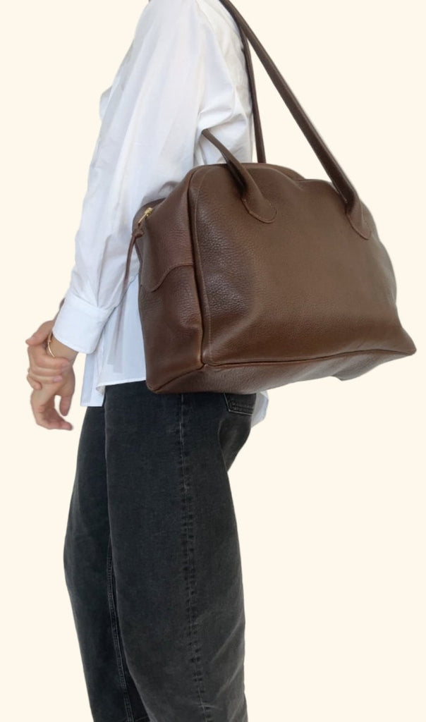 Market Canvas Amandine Travel Bag (Cacao) - Victoire BoutiqueMarket CanvasBags Ottawa Boutique Shopping Clothing