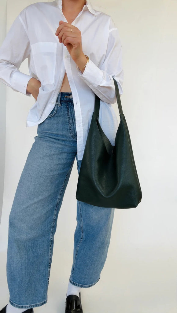 Market Canvas Bruna Shoulder Bag (Kale) - Victoire BoutiqueMarket CanvasBags Ottawa Boutique Shopping Clothing