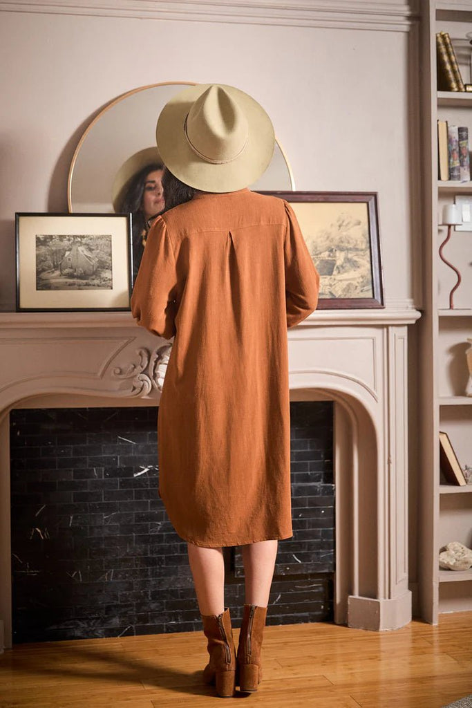 Meemoza Adelaide Dress (Cognac) - Victoire BoutiqueMeemozaDresses Ottawa Boutique Shopping Clothing