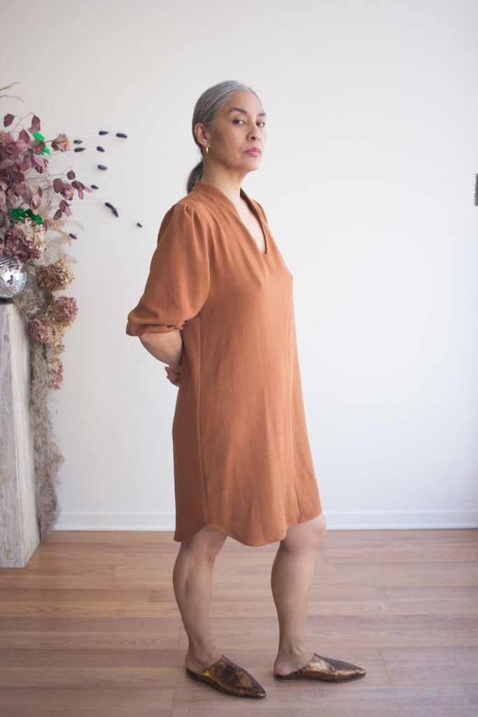 Meemoza Adelaide Dress (Cognac) - Victoire BoutiqueMeemozaDresses Ottawa Boutique Shopping Clothing