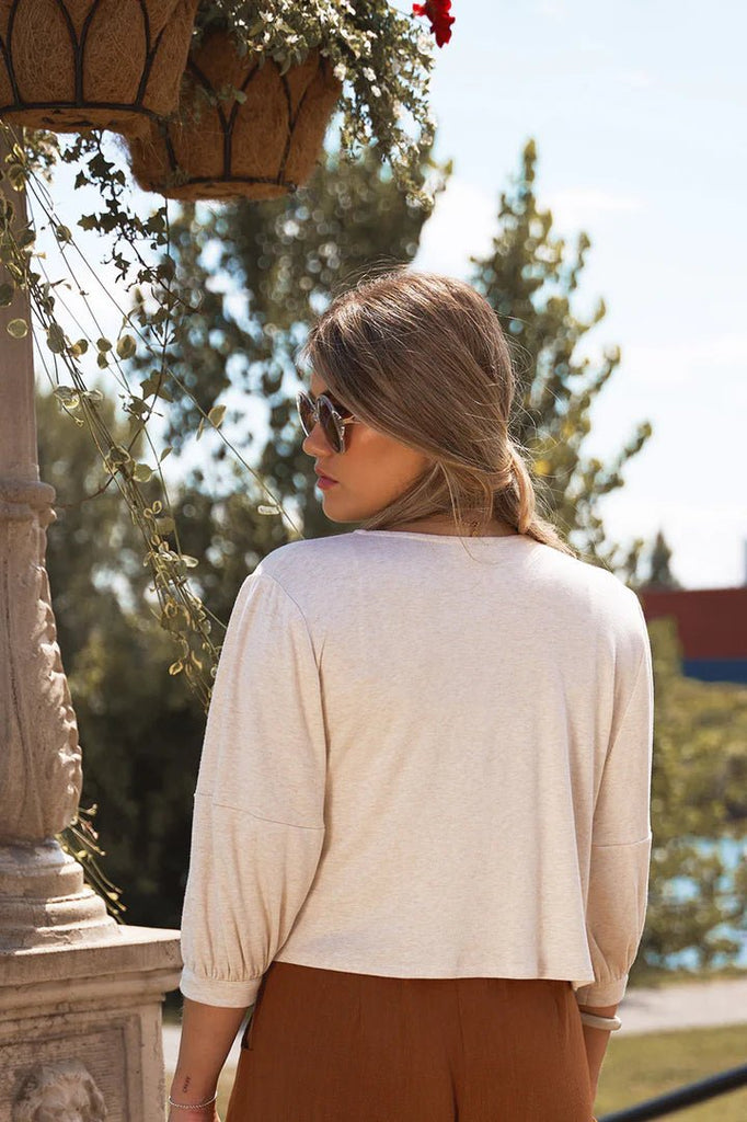 Meemoza Angie 3 - Way Cardigan (Oatmeal) - Victoire BoutiqueMeemozaTops Ottawa Boutique Shopping Clothing