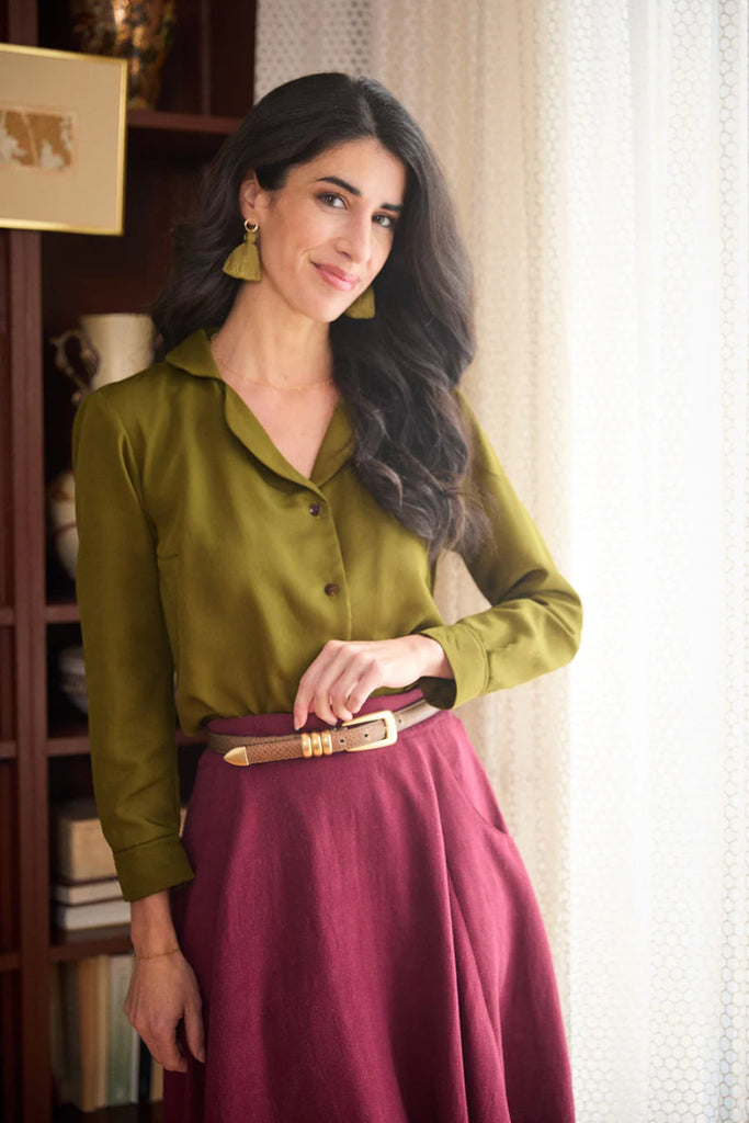 Meemoza Brigitte 3/4 Skirt (Burgundy) - Victoire BoutiqueMeemozaSkirts Ottawa Boutique Shopping Clothing