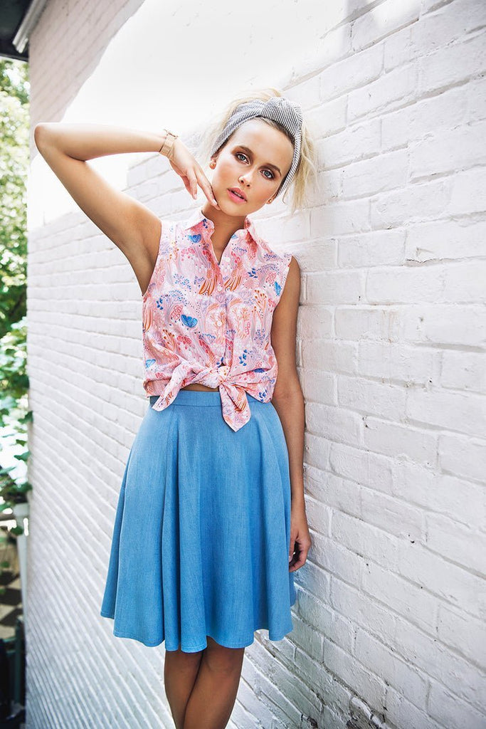 Meemoza Brigitte Midi Skirt (Palm Springs) - Victoire BoutiqueMeemozabottoms Ottawa Boutique Shopping Clothing