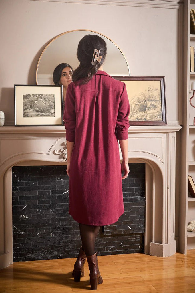 Meemoza Cruz 3/4 Dress (Burgundy) - Victoire BoutiqueMeemozaDresses Ottawa Boutique Shopping Clothing