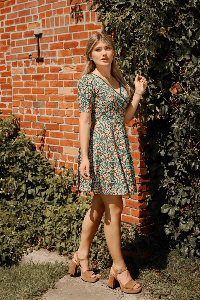 Meemoza Lara Dress (Green Floral) - Victoire BoutiqueMeemozaDresses Ottawa Boutique Shopping Clothing