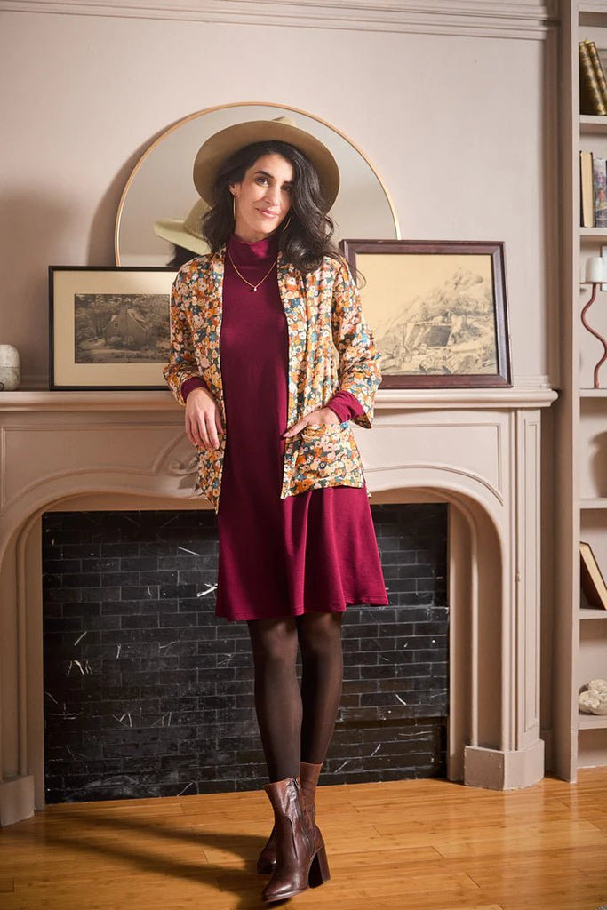 Meemoza Turtle Dress (Bordeaux) - Victoire BoutiqueMeemozaDresses Ottawa Boutique Shopping Clothing