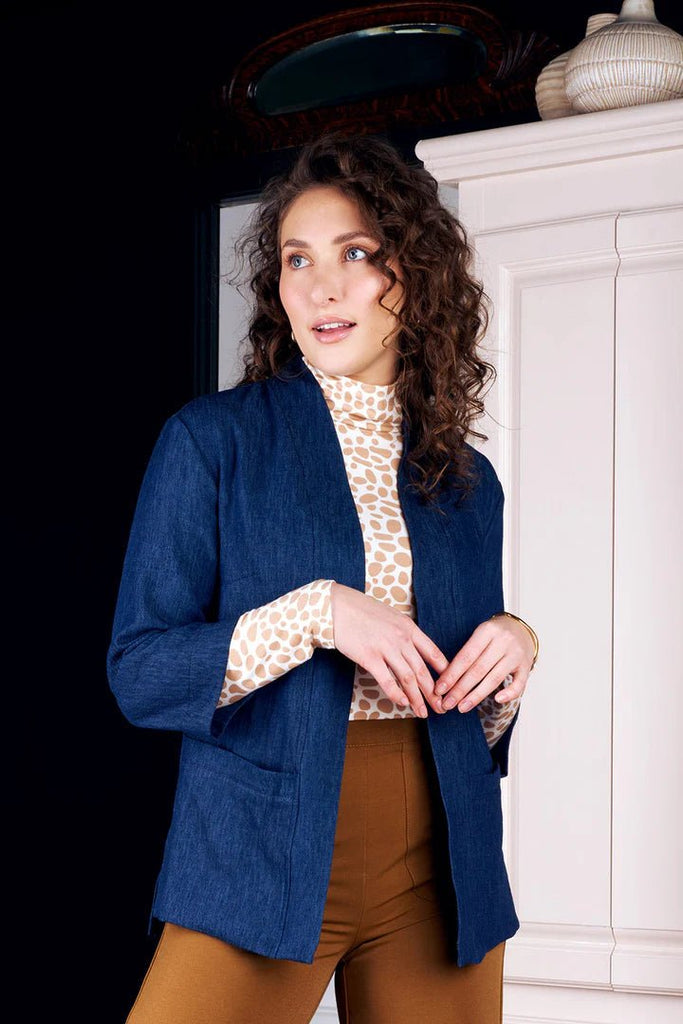 Meemoza Vegan Cardigan (Blue Denim) - Victoire BoutiqueMeemozaTops Ottawa Boutique Shopping Clothing