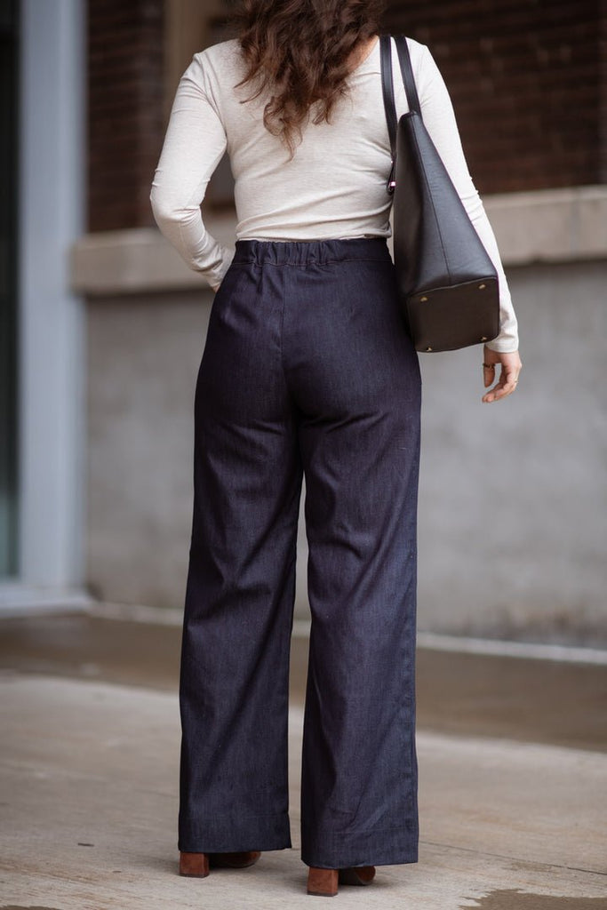 Meemoza Warhol Stretch Pants (Blue Denim) - Victoire BoutiqueMeemozaBottoms Ottawa Boutique Shopping Clothing