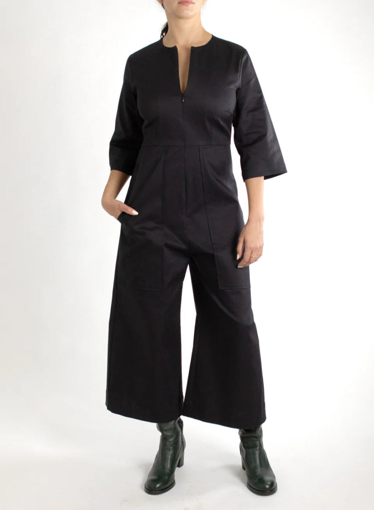 Meg 70's Jumpsuit (Black) - Victoire BoutiqueMeg by Megan KinneyJumpsuits Ottawa Boutique Shopping Clothing