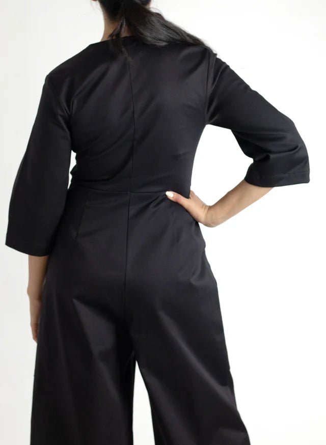 Meg 70's Jumpsuit (Black) - Victoire BoutiqueMeg by Megan KinneyJumpsuits Ottawa Boutique Shopping Clothing