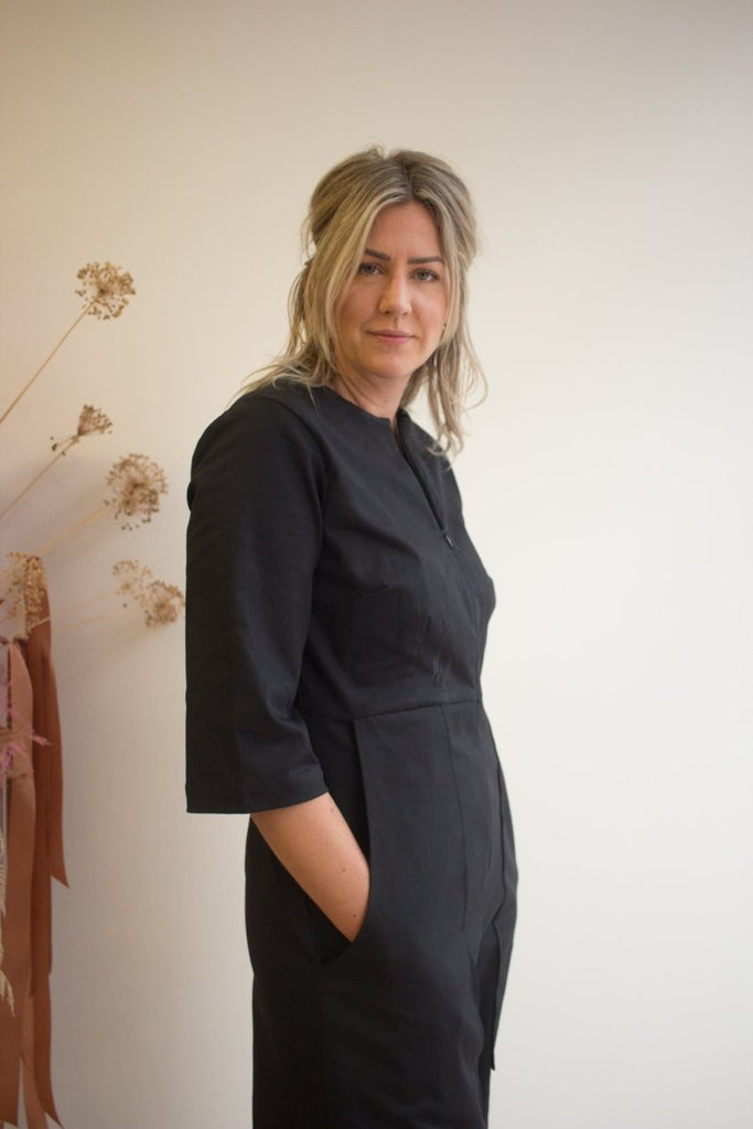 Meg 70's Jumpsuit (Black) - Victoire BoutiqueMeg by Megan KinneyJumpsuits Ottawa Boutique Shopping Clothing