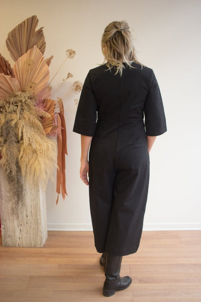 Meg 70's Jumpsuit (Black) - Victoire BoutiqueMeg by Megan KinneyJumpsuits Ottawa Boutique Shopping Clothing