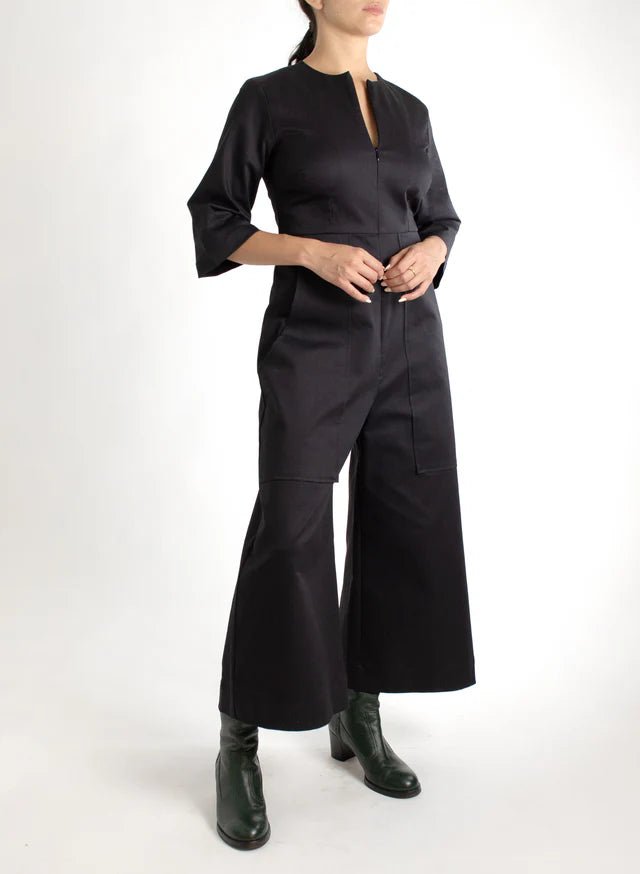 Meg 70's Jumpsuit (Black) - Victoire BoutiqueMeg by Megan KinneyJumpsuits Ottawa Boutique Shopping Clothing