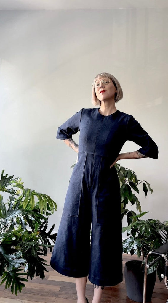 Meg 70's Jumpsuit (Dark Denim) - Victoire BoutiqueMeg by Megan KinneyJumpsuits Ottawa Boutique Shopping Clothing