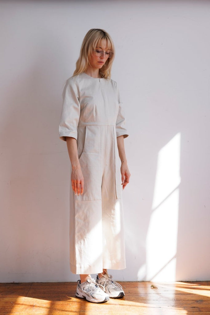 Meg 70's Jumpsuit (Ivory) - Victoire BoutiqueMeg by Megan KinneyDresses Ottawa Boutique Shopping Clothing