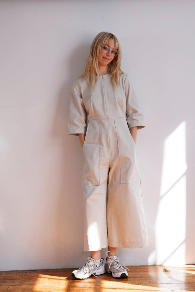 Meg 70's Jumpsuit (Ivory) - Victoire BoutiqueMeg by Megan KinneyDresses Ottawa Boutique Shopping Clothing