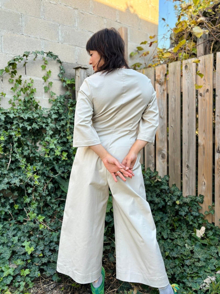 Meg 70's Jumpsuit (Ivory) - Victoire BoutiqueMeg by Megan KinneyJumpsuits Ottawa Boutique Shopping Clothing